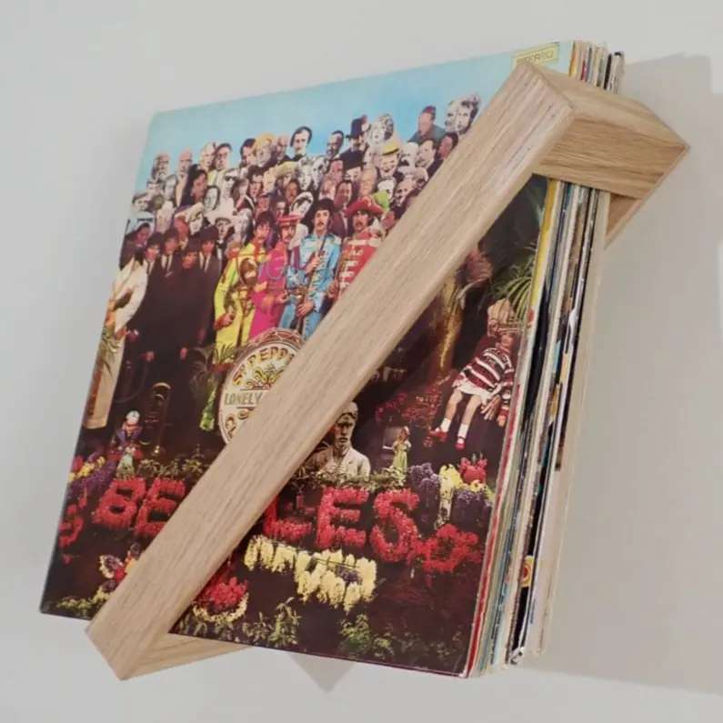 Rangement mural vinyles